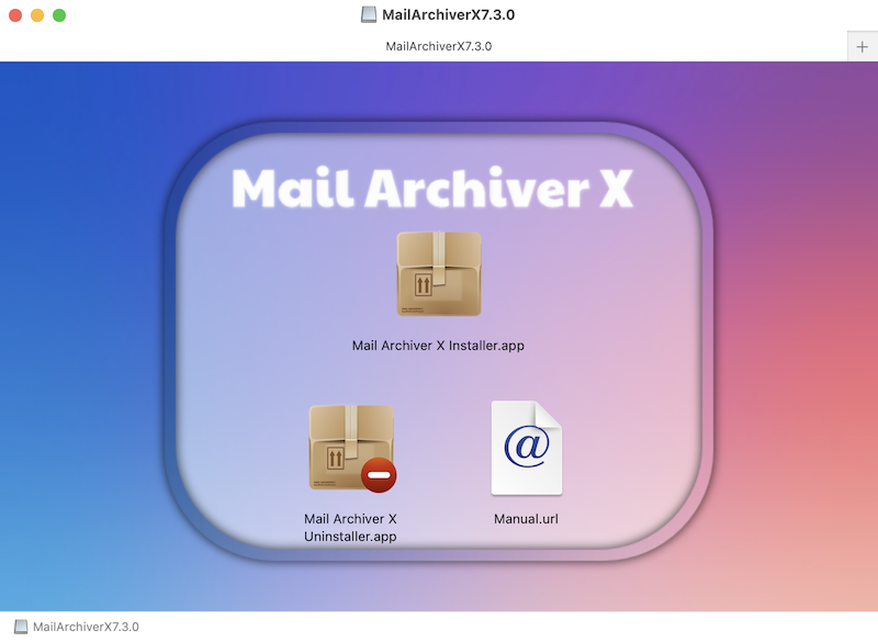 Mail Archiver dmg has been opened